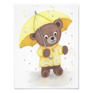 Bear-foot in the Rain Photo Print