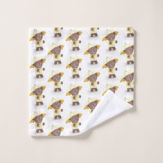 Bear-foot in the Rain Wash Cloth (Wash Cloth)