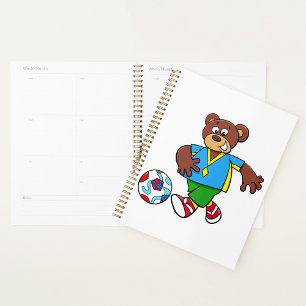 Bear Football Player Spiral Planner