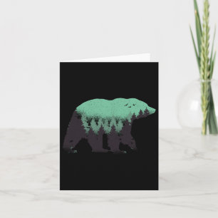 Bear Forest Nature Grizzly Hiking Outdoor Hunting Card
