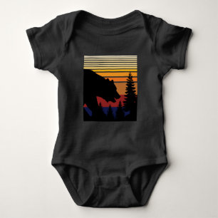 Bear Forest Vintage Colour Baby Bodysuit