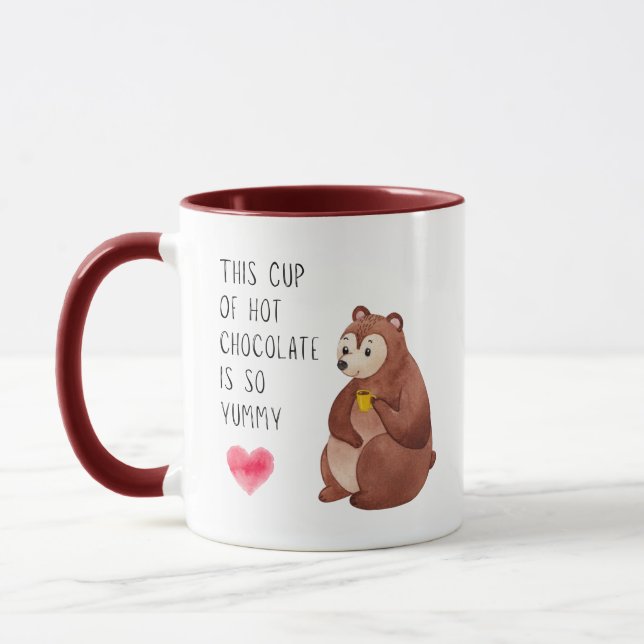 Bear & Fox Yummy Hot Chocolate Mug (Left)