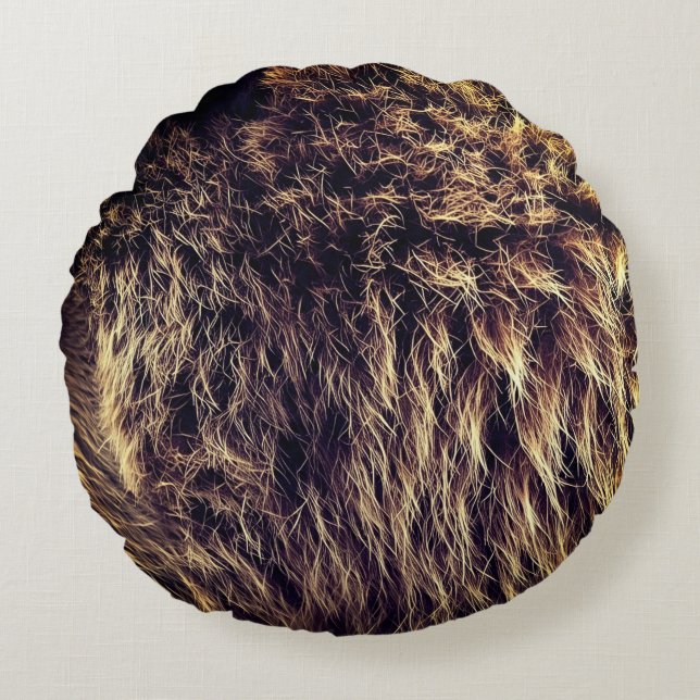 Bear Fur Round Cushion (Front)