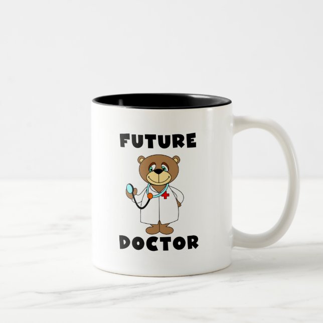 Bear Future Doctor Tshirts and Gifts Two-Tone Coffee Mug (Right)