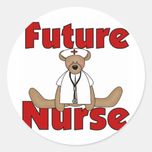 Bear Future Nurse T-shirts and Gifts Classic Round Sticker