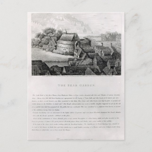 Bear Garden, 1647 Postcard (Front)