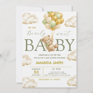 Bear Gender Neutral Baby Sprinkle Invitation