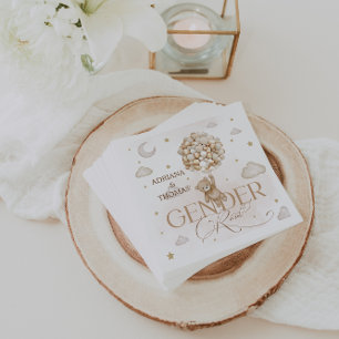 Bear Gender Neutral Gender Reveal Napkin