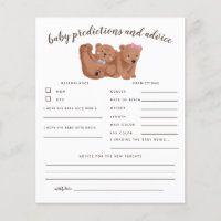 Bear Gender Reveal Baby Predictions and Advice