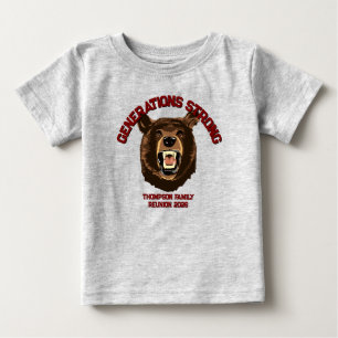 Bear “Generations Strong” Custom Family Reunion Baby T-Shirt