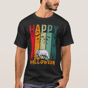 Bear   Girls Boys Retro Style Halloween Dinner Par T-Shirt