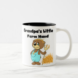 Bear Grandpas Farm Hand Two-Tone Coffee Mug