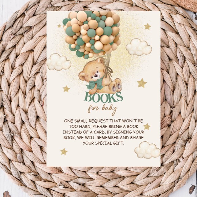 Bear Green Balloons Books for Baby Enclosure Card (Creator Uploaded)