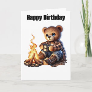 bear greeting card for Father's Day or Birthday