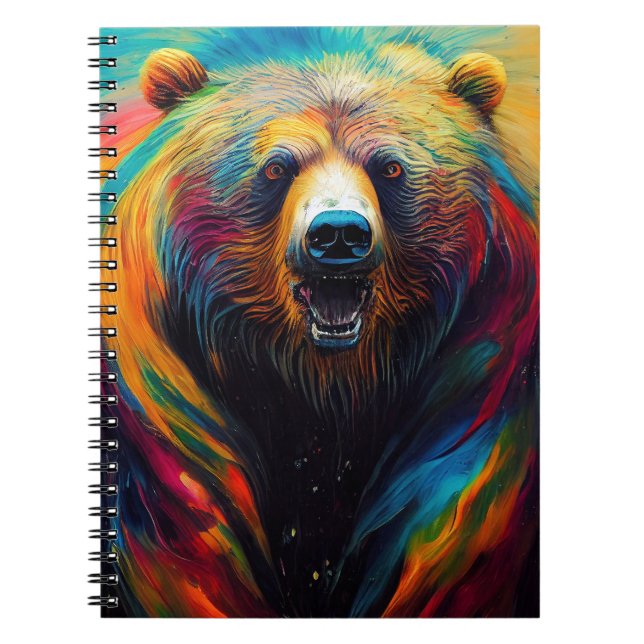 Bear Grizzly Animal Discovery Adventure Nature Pla Notebook (Front)