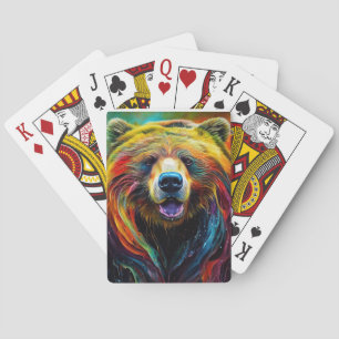 Bear Grizzly Animal Discovery Adventure Nature Pla Playing Cards