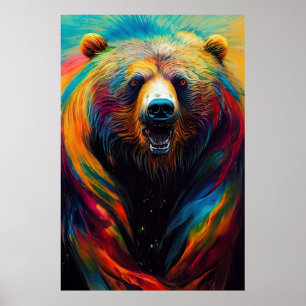 Bear Grizzly Animal Discovery Adventure Nature Pla Poster