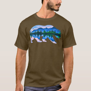 Bear grizzly bear animal motif wilderness forest l T-Shirt