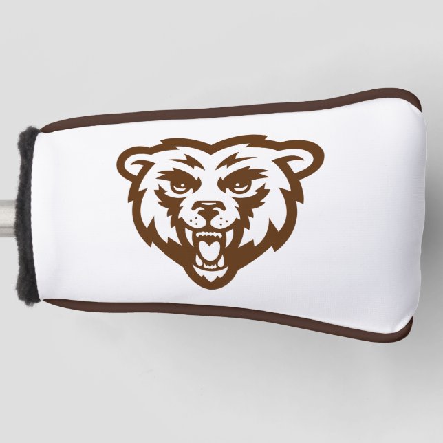 Bear Grizzly Brown Rustic Woodland Folk Animals Golf Head Cover (Front)