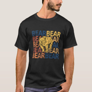 Bear Grizzly  Retro And Vintage Style 80s And 70s T-Shirt