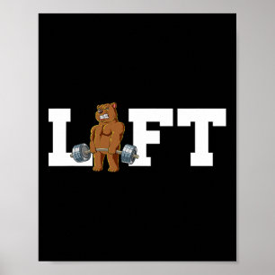 Bear Gym Weight Training Lift Deadlift Poster