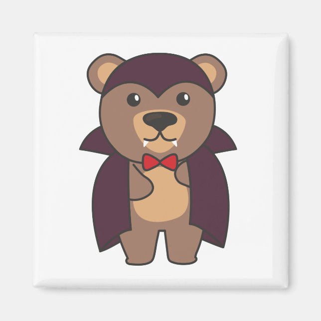 Bear Halloween Cute Devil Kids Vampire Costume Magnet (Front)