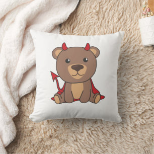 Bear Halloween Cute Devil Kids Witch Costume Cushion
