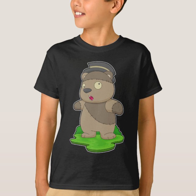 Bear Halloween Zombie T-Shirt (Front)