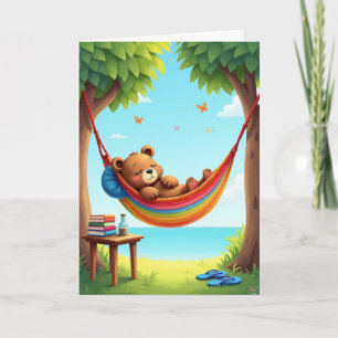 Bear Hammock Birthday Card