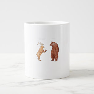 Bear Hands Oh Deer Funny Sayings Pun Gift Large Coffee Mug