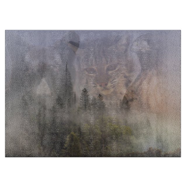 Bear, Hawk and Bobcat Cutting Board (Front)