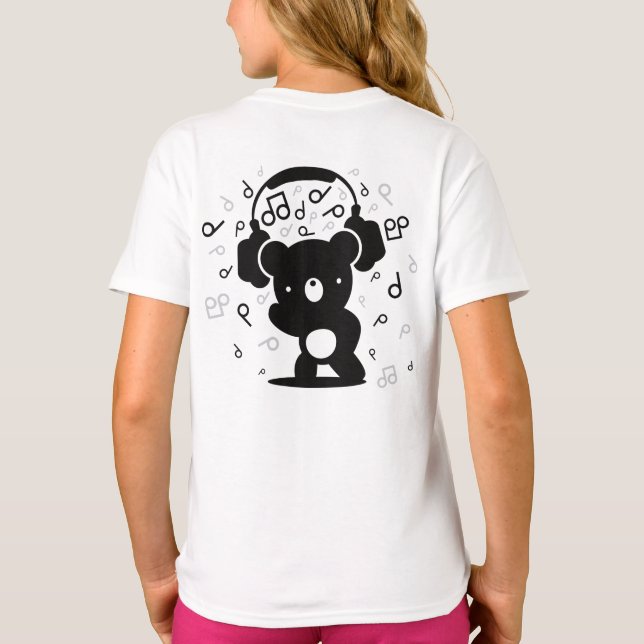 Bear_Headphones T-Shirt (Back)