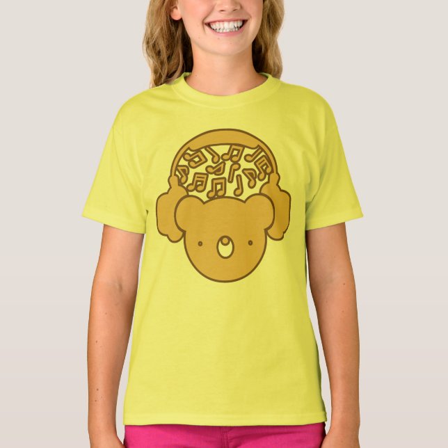 Bear_Headphones T-Shirt (Front)