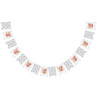 Bear Heart Collection - Blue Bunting
