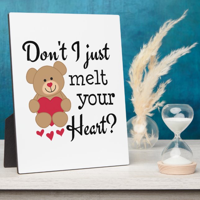 Bear Heart Melt Plaque (Side)