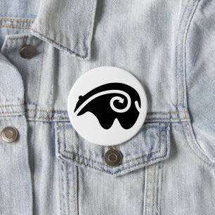 bear heartline 7.5 cm round badge