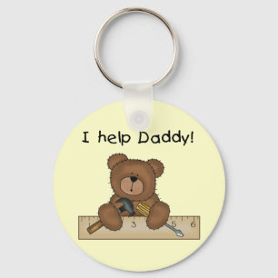 Bear Helps Daddy Tshirts and Gifts Key Ring