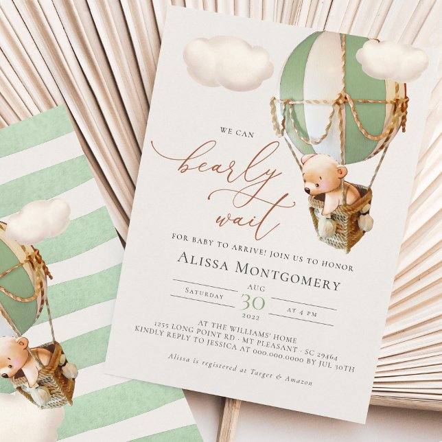 Bear Hot-Air Balloon Invitation (Creator Uploaded)