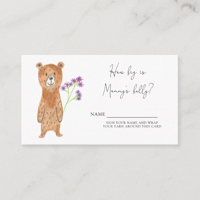 Bear How big is mummy's belly Enclosure Card (Front)