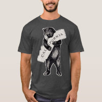 Bear Hug I Love California  ArtRetro Vintage Cali 