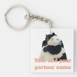 Bear Hug Love (Customisable) Key Ring