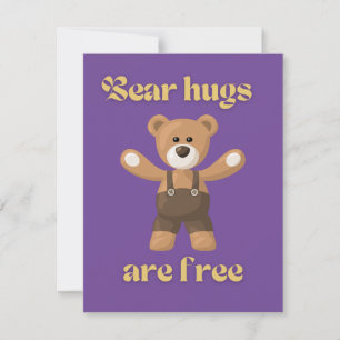 Bear hugs are free card