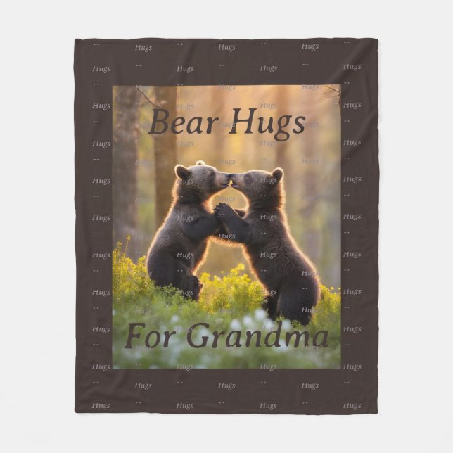 Bear Hugs Fleece Blanket (Front)