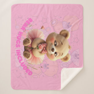 Bear Hugs Included – Sweet Tutu Bear  Sherpa Blanket