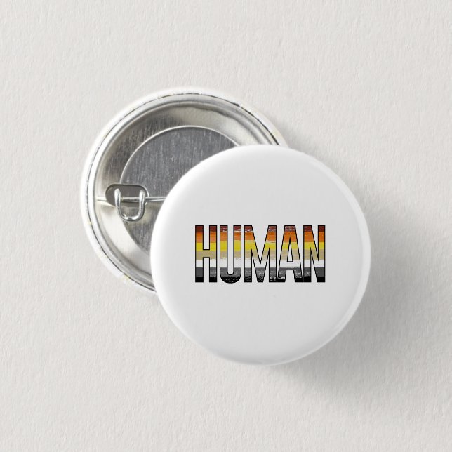 Bear Human 3 Cm Round Badge (Front & Back)