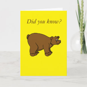 Bear Humour/Joke Card