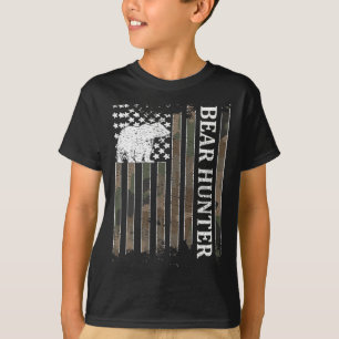 Bear Hunter American Flag Bear Hunting Lover 1 T-Shirt