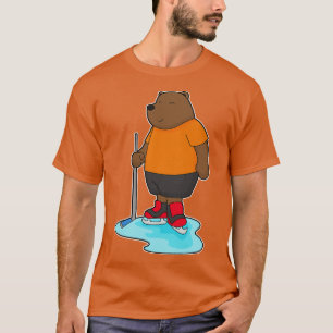 Bear Ice Hockey Ice Hockey Stick  T-Shirt