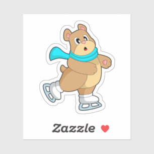 Bear Ice skating Ice skates