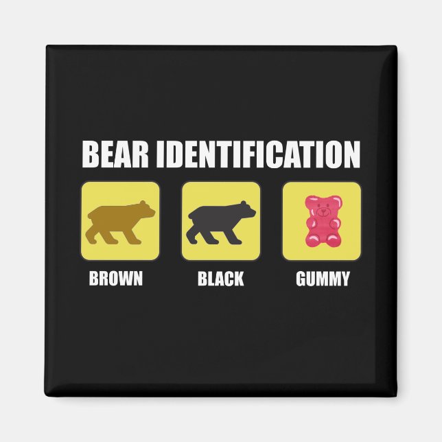 Bear Identification Funny Magnet (Front)